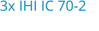 3x IHI IC 70-2 Bouwjaar:	2005/2010