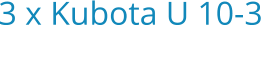 3 x Kubota U 10-3 Bouwjaar:   2020