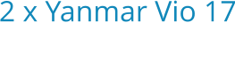 2 x Yanmar Vio 17 Bouwjaar:   2018