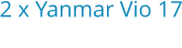 2 x Yanmar Vio 17 Bouwjaar:	2018