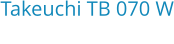 Takeuchi TB 070 W Bouwjaar:	1999