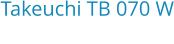 Takeuchi TB 070 W Bouwjaar:	1999